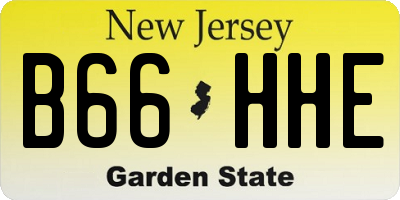 NJ license plate B66HHE