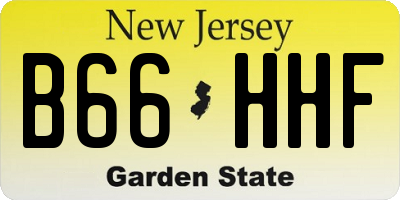NJ license plate B66HHF