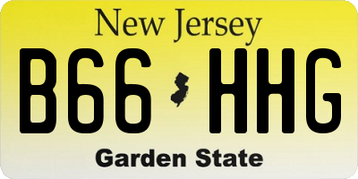NJ license plate B66HHG