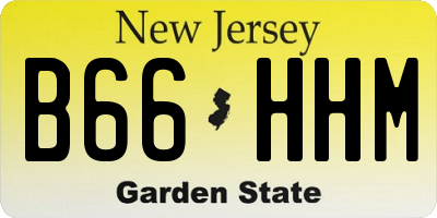 NJ license plate B66HHM