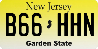 NJ license plate B66HHN