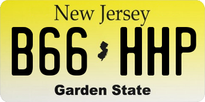 NJ license plate B66HHP
