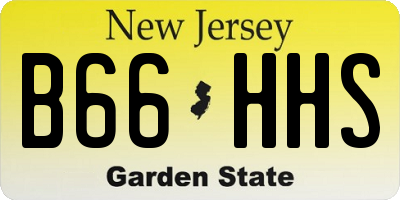 NJ license plate B66HHS