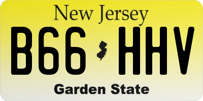 NJ license plate B66HHV
