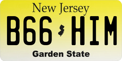 NJ license plate B66HIM