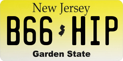 NJ license plate B66HIP