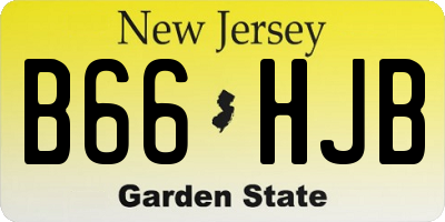 NJ license plate B66HJB
