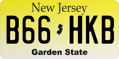 NJ license plate B66HKB