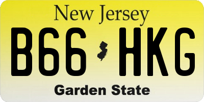 NJ license plate B66HKG