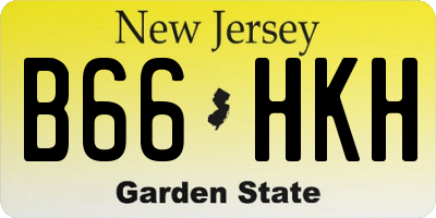 NJ license plate B66HKH