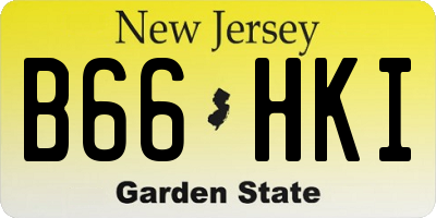 NJ license plate B66HKI