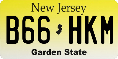 NJ license plate B66HKM