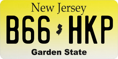 NJ license plate B66HKP