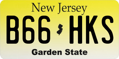 NJ license plate B66HKS