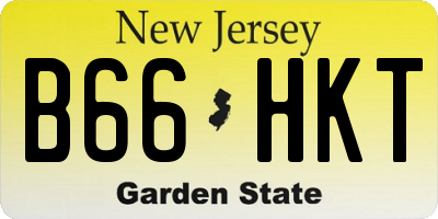 NJ license plate B66HKT