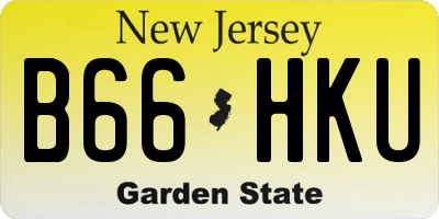 NJ license plate B66HKU