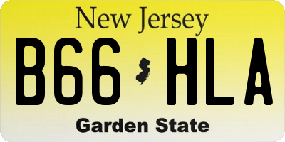 NJ license plate B66HLA