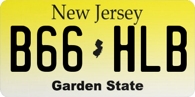 NJ license plate B66HLB