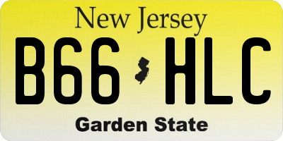 NJ license plate B66HLC