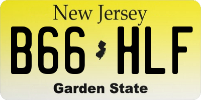 NJ license plate B66HLF