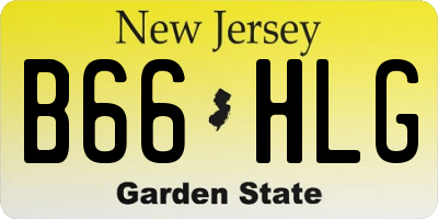 NJ license plate B66HLG