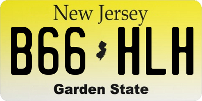 NJ license plate B66HLH
