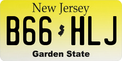 NJ license plate B66HLJ