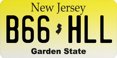 NJ license plate B66HLL
