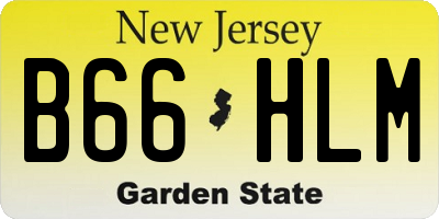 NJ license plate B66HLM