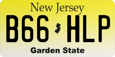 NJ license plate B66HLP