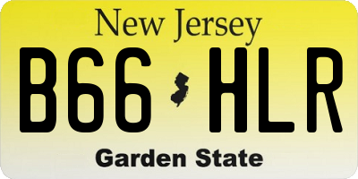 NJ license plate B66HLR
