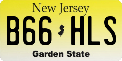 NJ license plate B66HLS