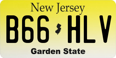 NJ license plate B66HLV