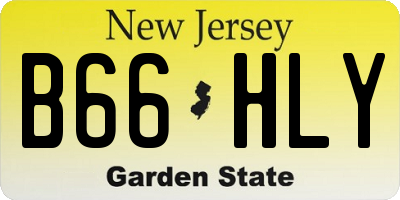 NJ license plate B66HLY