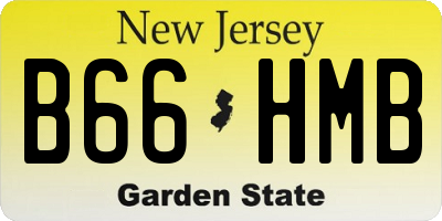 NJ license plate B66HMB