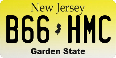NJ license plate B66HMC
