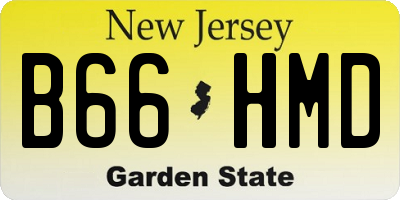 NJ license plate B66HMD
