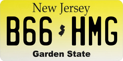 NJ license plate B66HMG