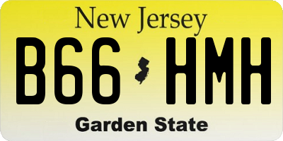 NJ license plate B66HMH