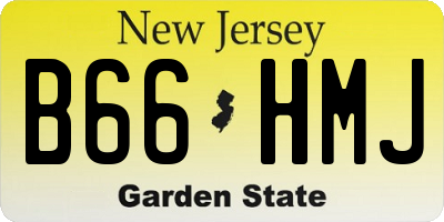 NJ license plate B66HMJ