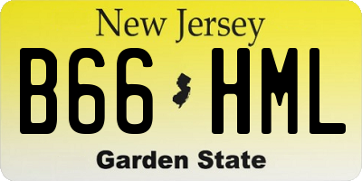 NJ license plate B66HML