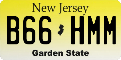 NJ license plate B66HMM