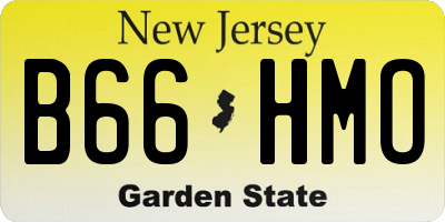 NJ license plate B66HMO
