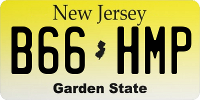 NJ license plate B66HMP