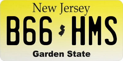 NJ license plate B66HMS