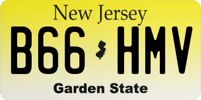 NJ license plate B66HMV