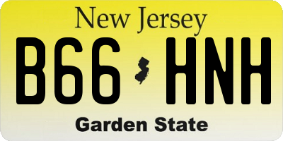 NJ license plate B66HNH