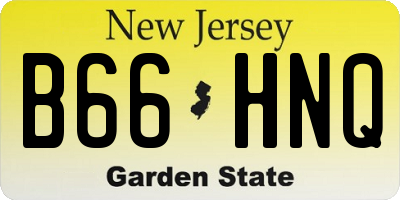 NJ license plate B66HNQ