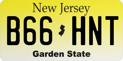 NJ license plate B66HNT