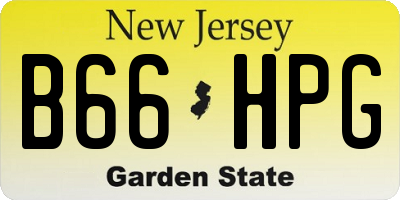 NJ license plate B66HPG